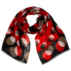 Палантин на голову/шарф палантин/палантин на шею/красивый палантин модный женский шарф шарф платок/легкий/21kdgvispn2201-33vr красный,черный/Vittorio Richi/100% вискоза/180x90