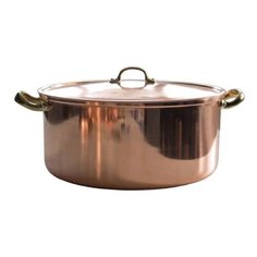 Кастрюля Copper Crafts медная с крышкой, 5.4 л, золотистый