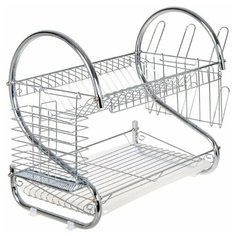 Двухуровневая сушилка-полка для посуды с боковыми держателями "SANLI" Dom