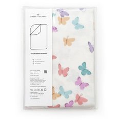 Пеленка детская 115х115см, бабочки, фланель Under the Blanket