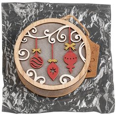 Елочная игрушка Luazon Новогодние игрушки 4364320, бежевый