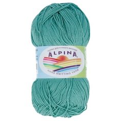 Пряжа Alpina "SATI" 100% мерсеризованный хлопок №079 серо-зелёный - 10 мотков по 50 г