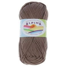 Пряжа Alpina "SATI" 100% мерсеризованный хлопок №046 серо-коричневый - 10 мотков по 50 г