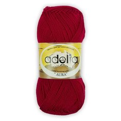Пряжа Adelia "AURA" 100% акрил №044 т. малиновый - 10 мотков по 50 г