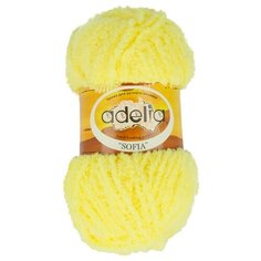 Пряжа Adelia "SOFIA" 100% полиэстер №19 яр.жёлтый - 10 мотков по 50 г