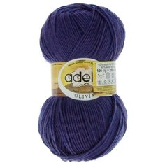Пряжа Adelia "OLIVIA" 60% акрил, 40% шерсть №16 фиолетовый меланж - 5 мотков по 100 г