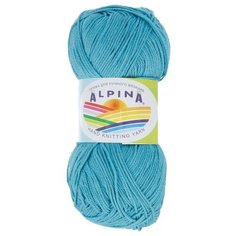 Пряжа Alpina "SATI" 100% мерсеризованный хлопок №343 бирюзовый - 10 мотков по 50 г