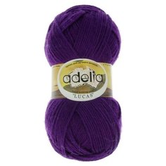 Пряжа Adelia "LUCAS" 70% шерсть, 30% акрил №16 яр.сиреневый - 5 мотков по 100 г