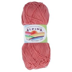 Пряжа Alpina "SATI" 100% мерсеризованный хлопок №027 т.розовый - 10 мотков по 50 г