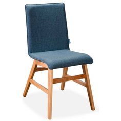 Стул R-Home Нарвик Soft, дерево/текстиль, цвет: синий/бук натуральный