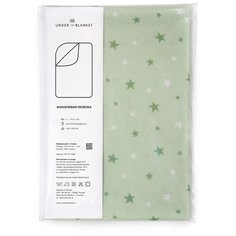 Пеленка детская 115х115см, мятные звездочки, фланель Under the Blanket