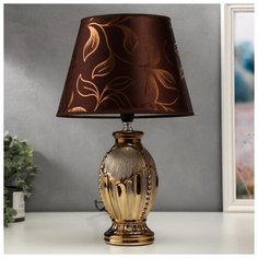 Лампа настольная Risalux Е14, 40 Вт, коричнево-золотой, 24*24*40 см