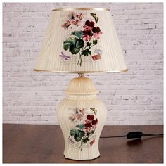 Лампа настольная Risalux керамика, "Букет полевых цветов" Е27, 220 В, 47*30*30 см