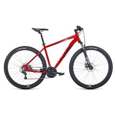 Горный (MTB) велосипед FORWARD Apache 29 2.2 Disc (2021) красный/серебристый 19" (требует финальной сборки)