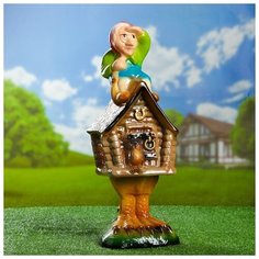 Садовая фигура "Бабка Ежка на избе" 4530089 Хорошие сувениры