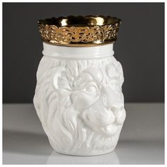 Копилка "Лев с короной", 16 см 4193851 Керамика ручной работы
