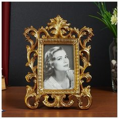 Фоторамка полистоун 10х15 см "Эльзас" золотая патина 27х20 см 2791798 Сима ленд