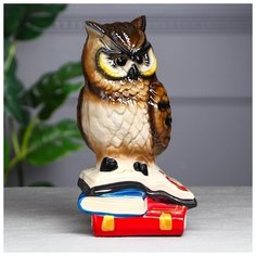 Копилка "Филин на книгах", глянец 2 2799384 Керамика ручной работы