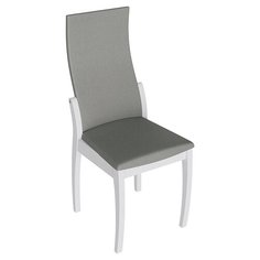 Стул «Бруклин Т1» Белый матовый/Микрофибра Серый Triya