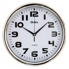 DT-0086 Часы настенные d31 см (10) цвет: серебро Delta