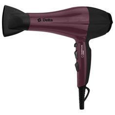 "Фен DELTA DL-0937 : ХОЛОДНЫЙ ВОЗДУХ, 2000 Вт, ТУРМАЛИН.ИОНИЗАЦИЯ, черный с бордо.(12)"