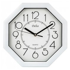 "DT-0093 Часы настенные 27.5*27,5см (10) цвет: белый" Delta