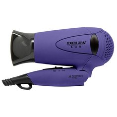 "Фен DELTA LUX DL-0936 : СКЛАДНАЯ РУЧКА, 1600 Вт, фиолет. с черным (24)"