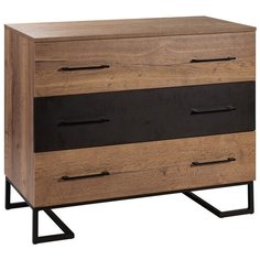 Комод с 3 ящиками Loft Дуб табак/Графит R Home