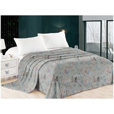 Плед-покрывало 200х200 микрофибра, набивной Плед-покрывало цветочная поляна БельВита