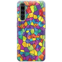 Cиликоновый чехол на realme X50 Pro / Рилми Х50 Про с принтом "Яркая мозаика" Gosso