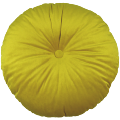 Подушка круглая D45 бархат желтый Linen Way