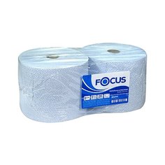Полотенце бумажное 2-сл 350 м в рулоне, 2 уп, Н240хD225 мм FOCUS JUMBO INDUSTRIAL БЕЛОЕ HAYAT