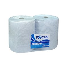Полотенце бумажное 2-сл 350 м в рулоне, 2 уп, Н330хD245 мм FOCUS JUMBO INDUSTRIAL БЕЛОЕ HAYAT