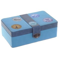 РЕМЕКО Шкатулка для украшений 726741 голубой/синяя окантовка