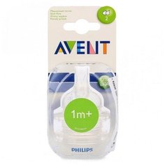 Соска Philips AVENT Classic+ силиконовая SCF632/27 1м+, 2 шт. бесцветный