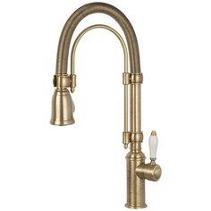 Смеситель для кухни (мойки) smeg MIDR7O-2 однорычажный латунный/белый