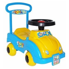 Каталка-толокар СТРОМ Автомобиль № 1 (У438) желтый/голубой