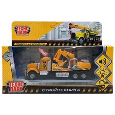 Машинка ТЕХНОПАРК Стройтехника (261B2-R), 14 см, желтый