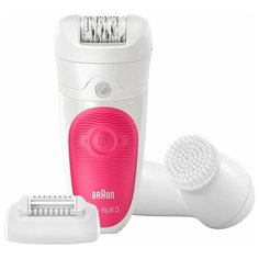 Эпилятор Braun 5-539 Silk-epil 5 Wet & Dry белый/розовый