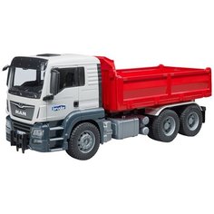 Грузовик Bruder MAN TGS (03-765) самосвал 1:16, красный/серый