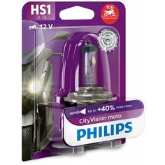 Лампа автомобильная галогенная Philips CityVision Moto 12636CTVBW HS1 35/35W 1 шт.