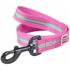 Поводок для собак WAU DOG Nylon розовый 1.22 м 25 мм