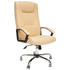 Компьютерное кресло TetChair Максима (крестовина хром), обивка: искусственная кожа, цвет: бежевый