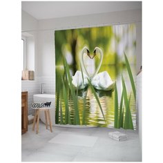 Штора для ванной JoyArty Лебединая любовь 180х200 (sc-2619)