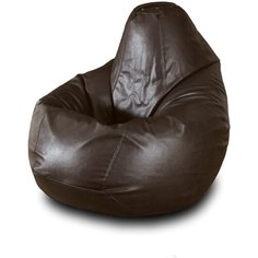Пазитифчик кресло-груша однотонная 02 коричневый искусственная кожа
