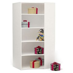 Стеллаж угловой ABC King ADV-10 5 полок, материал: ЛДСП, ШxГxВ: 75х91х198 см, белый