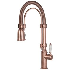 Смеситель для кухни (мойки) smeg MIDR7RA-2 однорычажный медный/белый