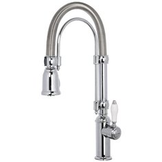 Смеситель для кухни (мойки) smeg MIDR7CR-2 однорычажный хром/белый