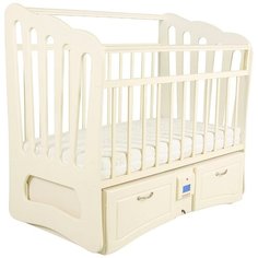 Кроватка Daka Baby Укачай-ка 6 Валенсия (классическая), поперечный маятник ваниль