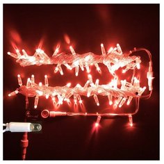 Гирлянда Rich LED Нить RL-S10CF-24V-CT, 1000 см, 100 ламп, красные диоды/прозрачный провод